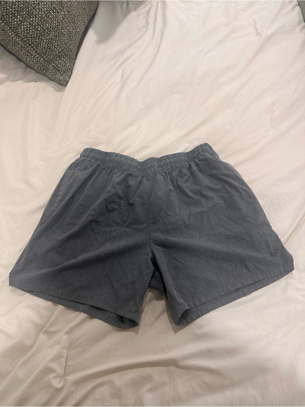 Men's Athletic Elastic-Waist Charcoal Performance Shorts